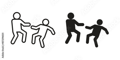 Assault icons suitable for infographics, websites and print media and interfaces. Line vector icon.