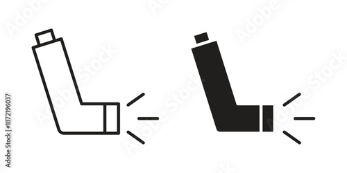 Asthma icons suitable for infographics, websites and print media and interfaces. Line vector icon.