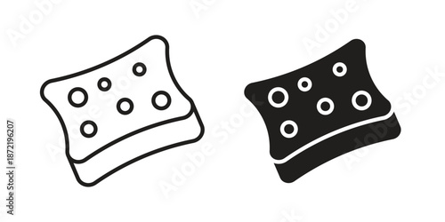 Bath sponge icons suitable for infographics, websites and print media and interfaces. Line vector icon.