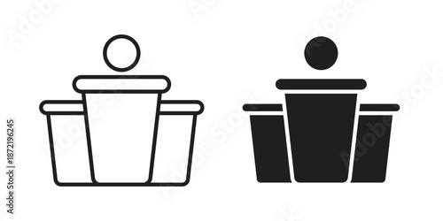 Beer pong icons suitable for infographics, websites and print media and interfaces. Line vector icon.