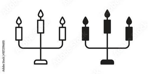 Candelabra icons suitable for infographics, websites and print media and interfaces. Line vector icon.