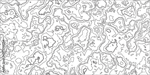  Black and white topography contour lines map isolated on white background. vector geographic contour mounted map background. Panorama view gradient multicolor wave curve lines banner background .