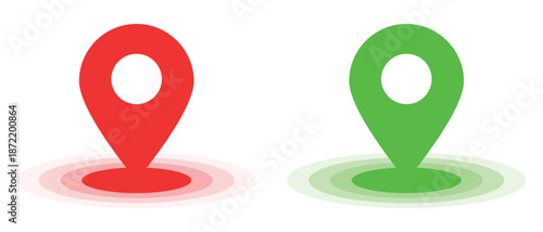 Location icon, vector, logo, symbol. Location or map pin icon symbol. Vector illustration.