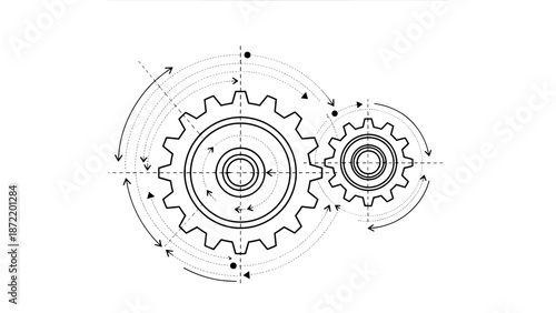 Gears engineering technical drawing