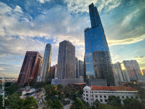 Beautiful cityscape of Singapore city. Cityscape series of Singapore.