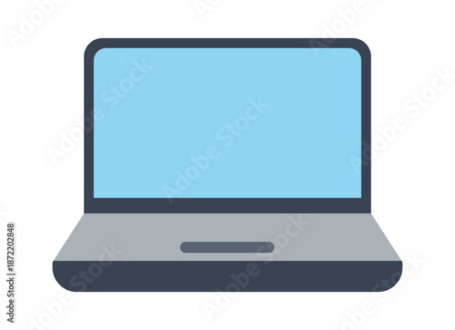 A sleek, modern laptop with a blank screen, perfect for displaying productivity or technology themes.