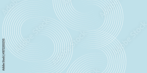 Modern abstract background. Glossy white gradient circle lines. Minimal geometric pattern.