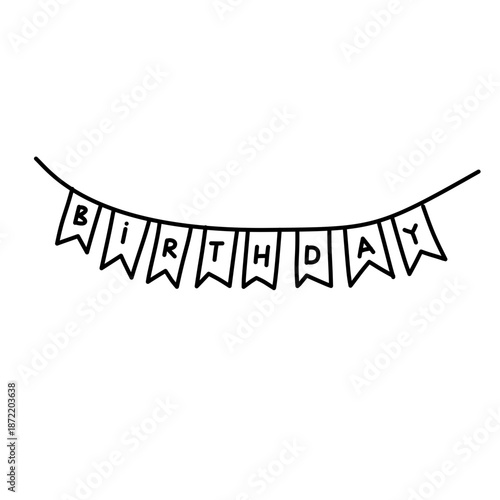 vector illustration of a birthday banner background