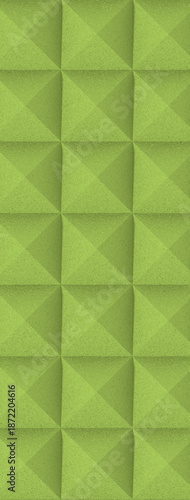 Seamless Green Geometric Tile Pattern