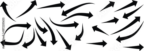   Black arrow icon set. . Arrow icon. Vector illustration.Arrow. Cursor. Arrow vector icon. Modern simple arrows. Vector illustration Webet of arrows, arrows different