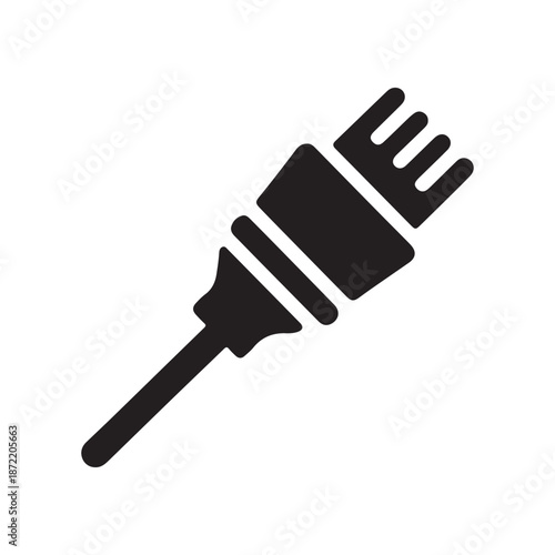 Local network cable connector solid icon