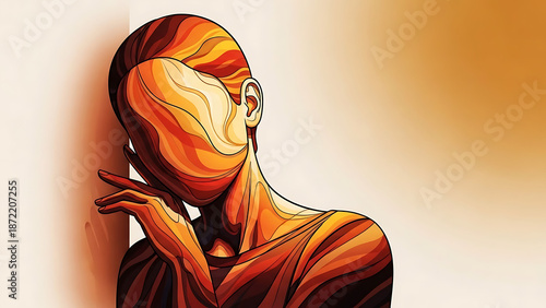 Human Mind and Emotional Complexity Illustration, 