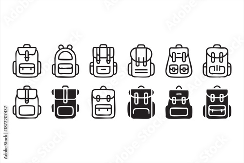Travel Bag UI Symbols for Ecommerce Product Listings and Retail Stores