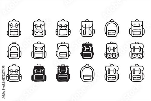 Student Bag Icons for Education Apps and Classroom Management Tools