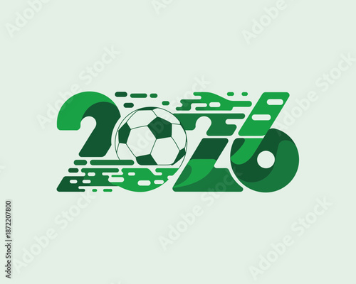 2026 world cup soccer ball vector illustration