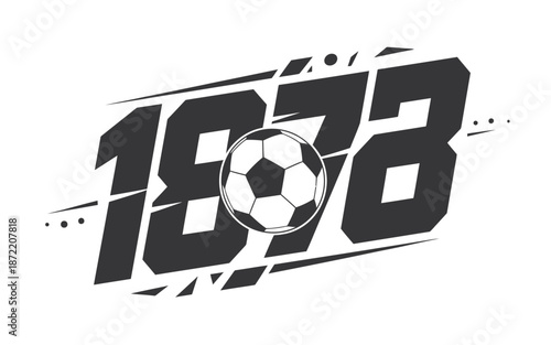 Retro soccer 1978 vector illustration