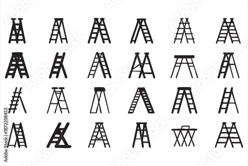 Step Ladder UI Symbols for Building Inspection and Repair Software