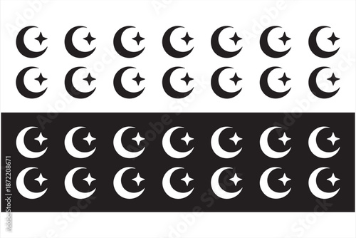 Crescent Moon Night Icons for Sleep Tracking and Wellness Dashboards