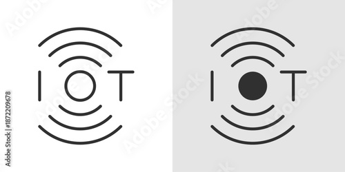 IoT Sensor Icon representing connected devices, data collection, and smart technology monitoring.