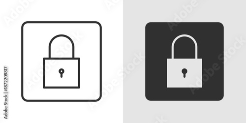 Lock Screen Icon representing device security, screen protection, and secure access.
