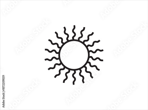 sun icon vector illustration