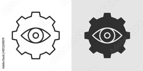 Machine Vision Icon representing automated visual inspection, image processing, and intelligent computer vision systems.