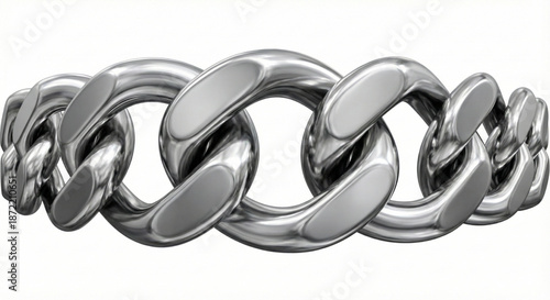 metal chain isolated on white background