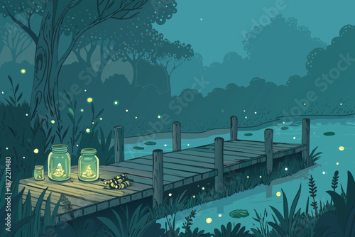 Bioluminescent Swamp Night Potion Market Realisti