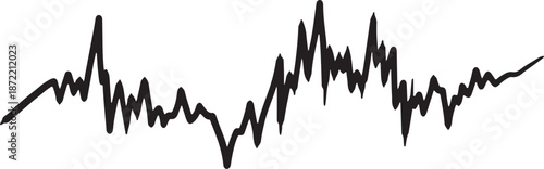 Black waveform on white background graphic design element
