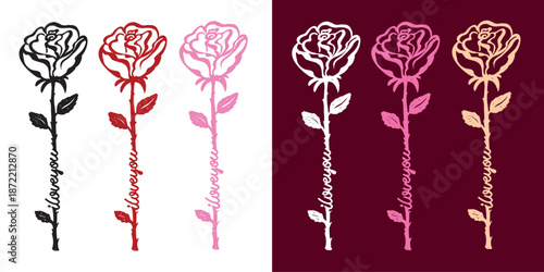 Valentine's Day core. Hand drawn doodle lettering quote about Love. Lettering for t-shirt design, mug print, bag print, clothes fashion. 100% hand drawn vector image.