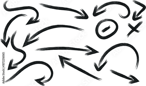 A complex network diagram with arrows and symbols