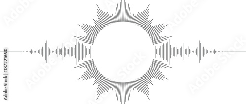 Circular Audio Waveform Equalizer Display