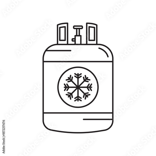 freon cylinder vector icon element design template