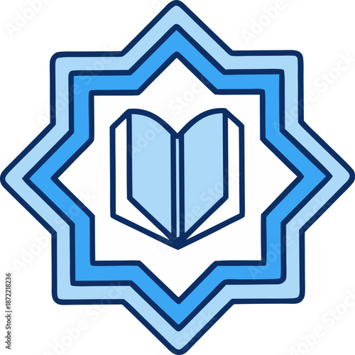  islamic Quran colorful  vector  icon on white background 