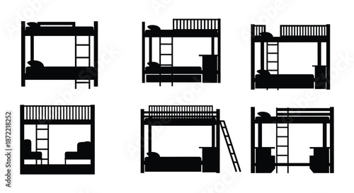 Bunk bed designs with various configurations