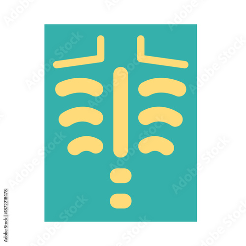 엑스레이 아이콘. 병원 플랫 아이콘