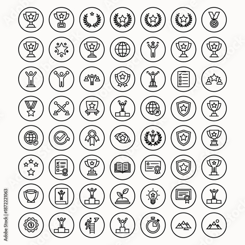 Web icons set illustration with symbols for internet buttons and design elements