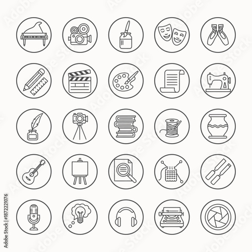 Food Icons Set Web Vector Collection