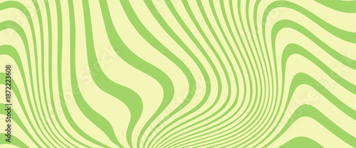 Linear sunburst swirl. Trippy burst lines background. Twisted and distorted curly texture. Psychedelic wavy stripes wallpaper. abstract green background.