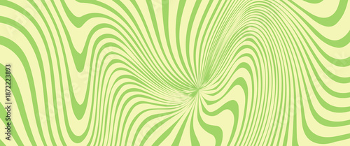 Linear sunburst swirl. Trippy burst lines background. Twisted and distorted curly texture. Psychedelic wavy stripes wallpaper. abstract green background.