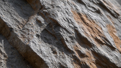 Stone texture with surface details, natural rock relief in brown and gray colors. Abstract background for design	