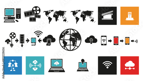 Professional businessman walking confidently in modern city skyline at sunset with warm golden light