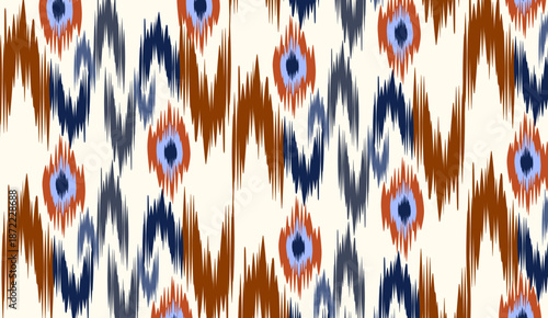 geometric ethnic vintage texture vector art design. textile fashion pattern line ikat seamless pattern and batik fabric texture asian background wallpaper geometry indian. Ethnic abstract ikat art .