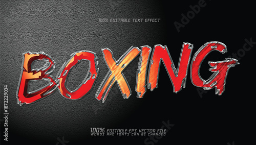 boxing text effect