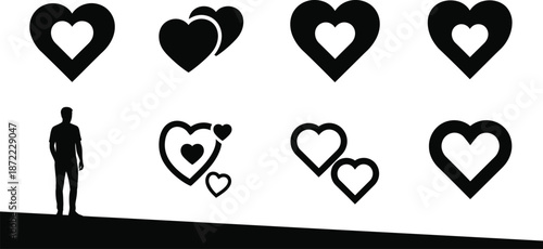 Silhouette mountain range at dusk with dramatic sky gradient and horizon backdrop