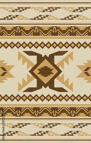 Tribal patterns, brown, Aztec, seamless geometric, print, woven fabric.