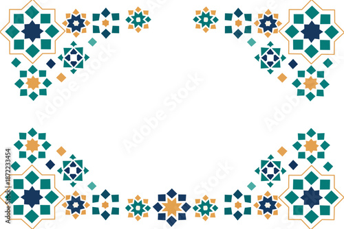 Colorful vector design featuring an abstract background with shiny dots, circular shapes, and star patterns for a fun celebration frame or holiday card illustration