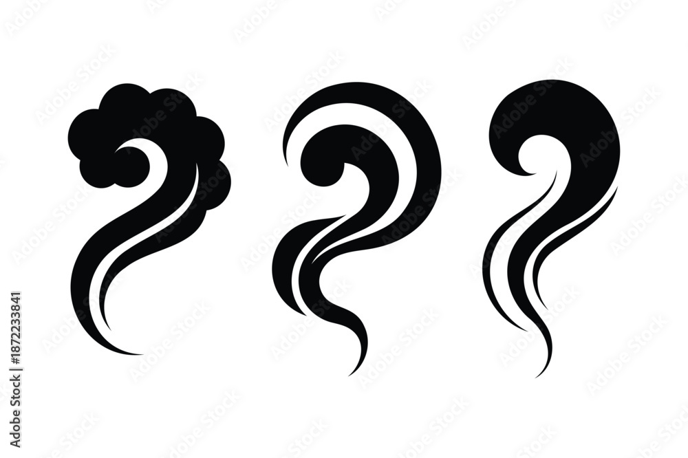 Fototapeta premium Black Swirl and Smoke Embellishments