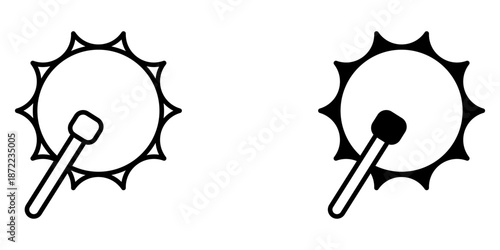 ustration drum icon vector icon