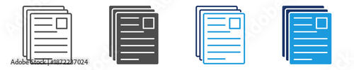 document icon set multiple concept